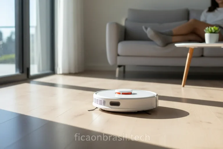 Aspirador automático Xiaomi em funcionamento