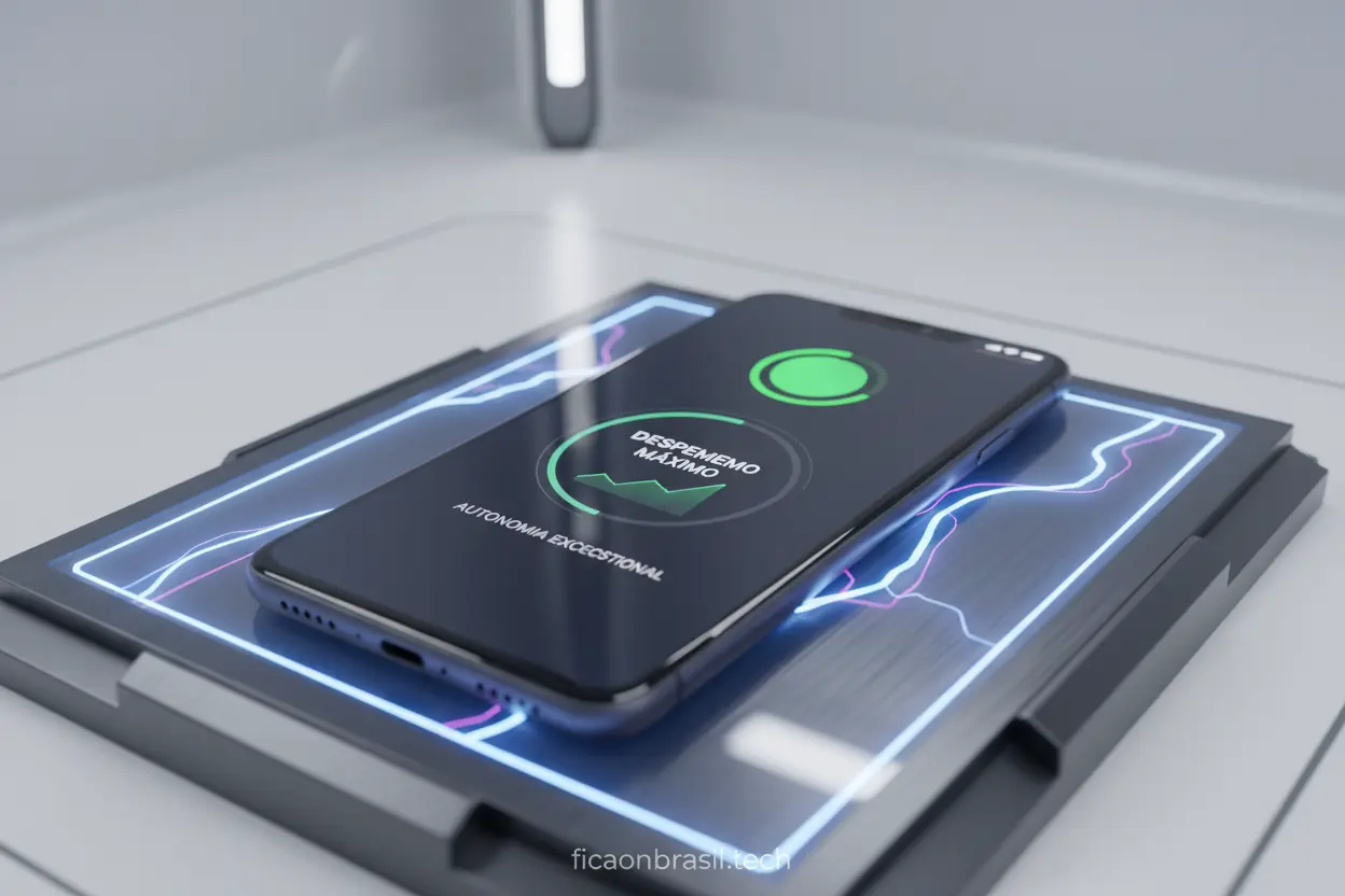 Ficha técnica iPhone 17 destacando bateria e desempenho