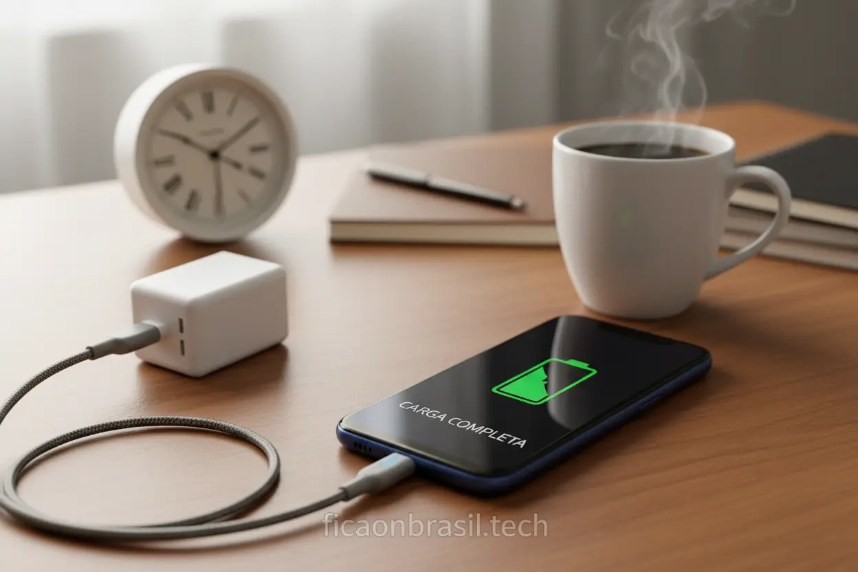 Bateria Moto G06 Autonomia Smartphone Moto G06 com bateria cheia e carregador