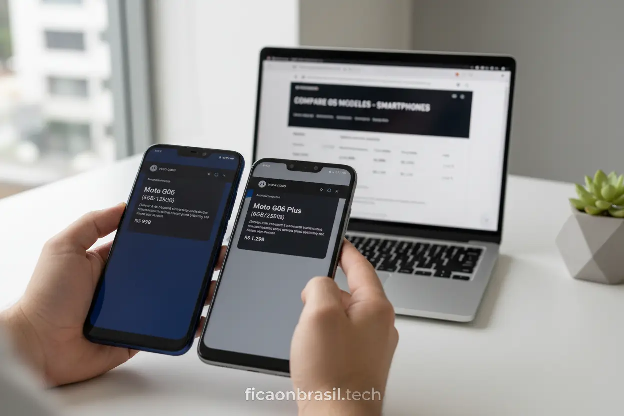 Comparando preços do Moto G06