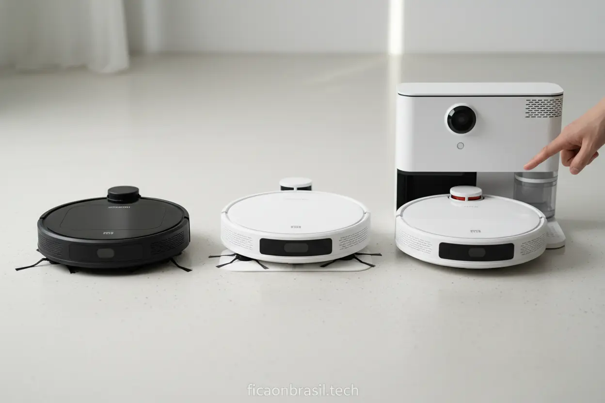 Modelos de aspirador inteligente Xiaomi lado a lado
