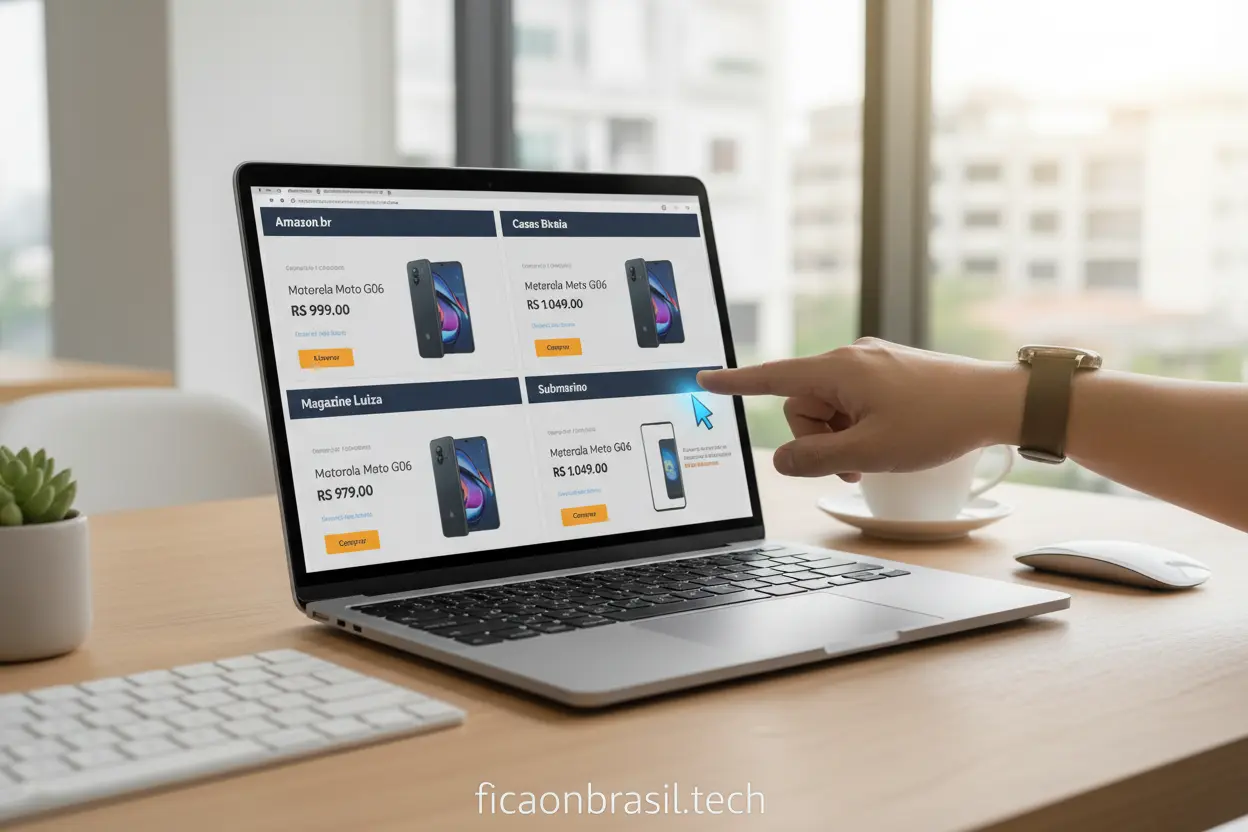 Comparando preços do Moto G06 em lojas online