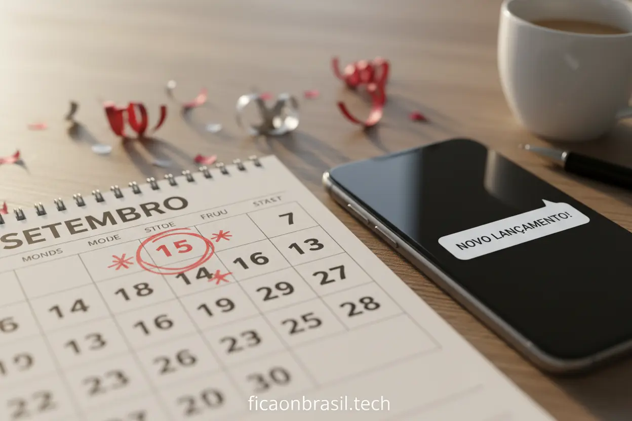 Calendário marcando a data de lançamento do novo iPhone
