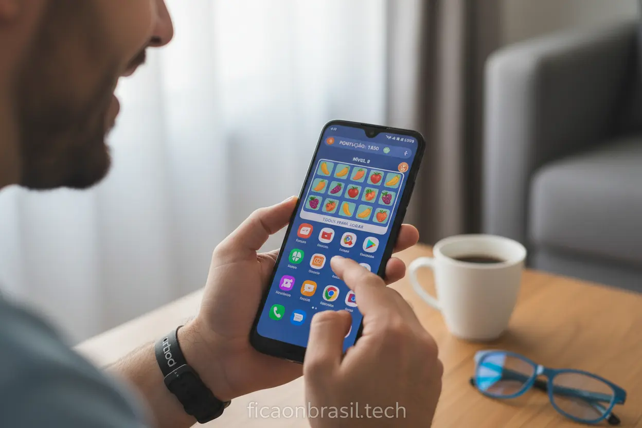 Desempenho do Moto G06 128GB Pessoa usando o Motorola Moto G06 para multitarefas.