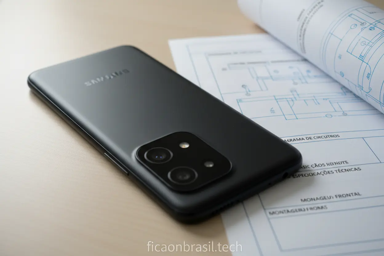 Detalhes do Samsung A07 Design e câmeras do Samsung A07