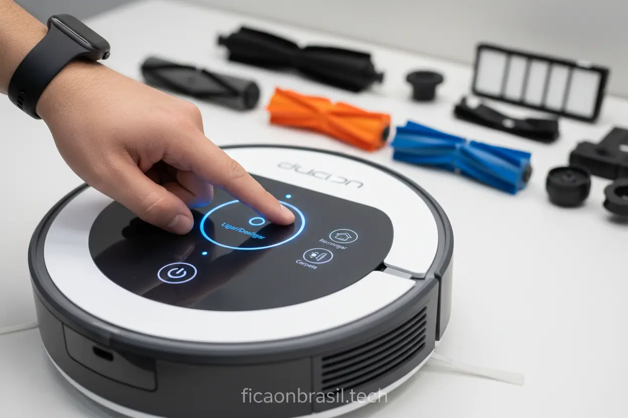 Características de um robô aspirador para pet.