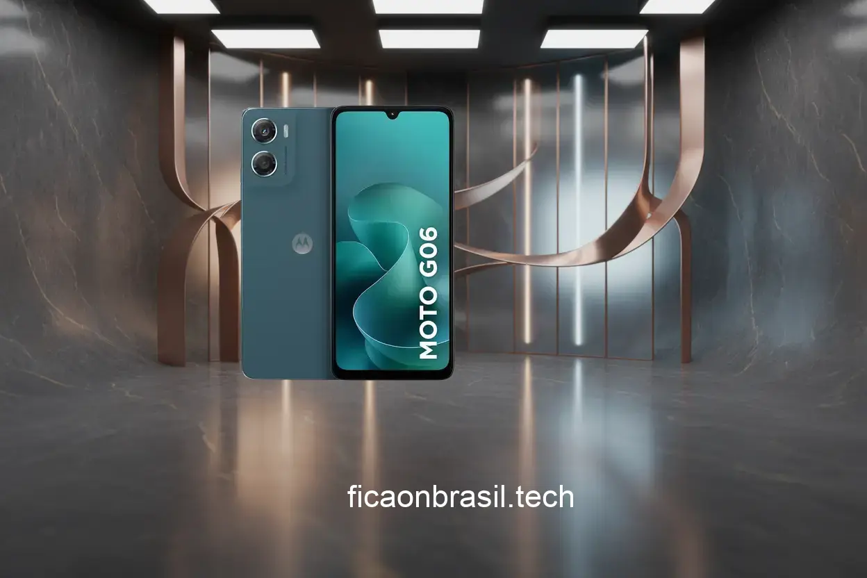 Experiência de Uso Moto G06 Pessoa usando Moto G06, tela e sistema operacional