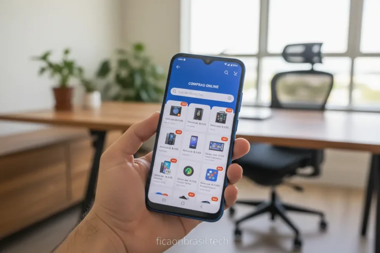 Pessoa segurando um smartphone Samsung Galaxy A07 128GB azul.