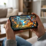 Pessoa jogando em um Samsung Galaxy A07