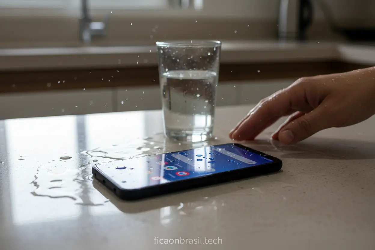 Galaxy A07 resistente a respingos de água