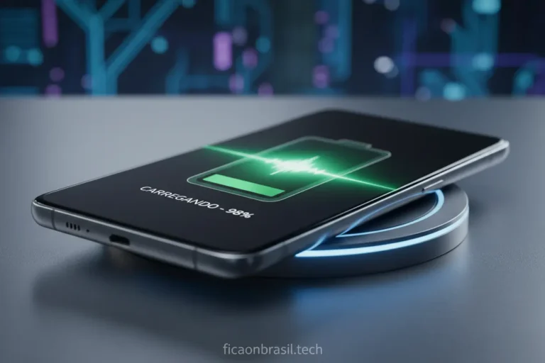 Smartphone Galaxy S26 Ultra em carregamento rápido