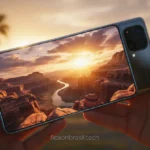 Galaxy S26 Ultra câmera absurda em uso, tirando foto de paisagem.