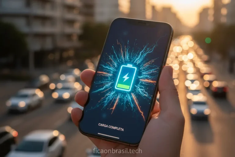 iPhone 17 com bateria cheia, simbolizando longa duração.