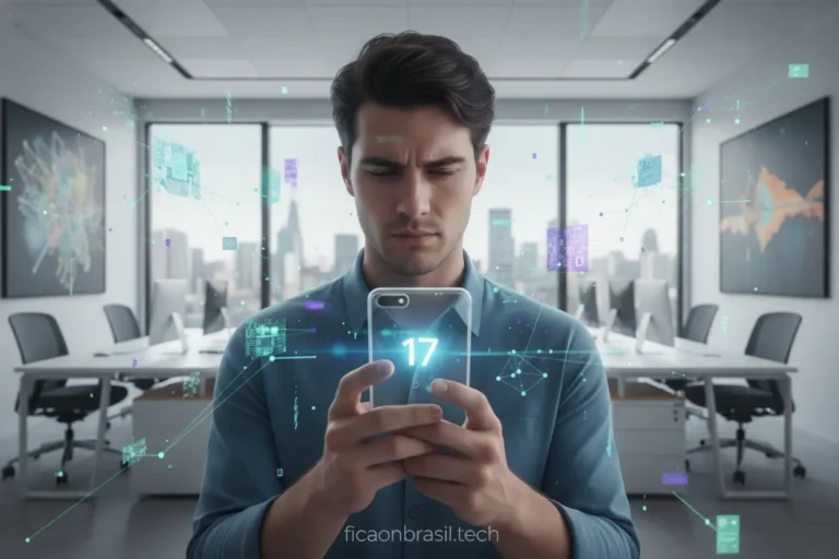 Pessoa pensando se iPhone 17 compensa comprar em 2026