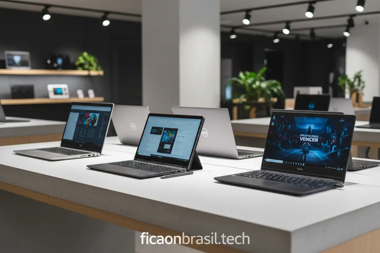Exposição de modelos Dell XPS, Inspiron e G Series para 2026.