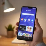 Smartphone Motorola Moto G06 128GB sendo usado.