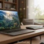 Notebook Dell com tela Full HD exibindo imagem de alta qualidade