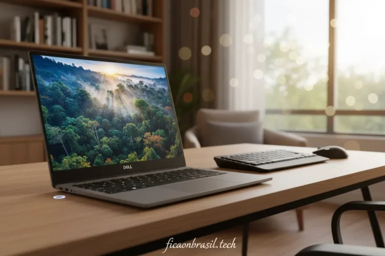 Notebook Dell com tela Full HD exibindo imagem de alta qualidade