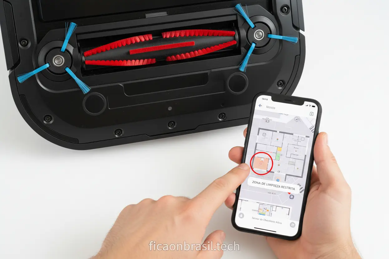 Recursos Robô Aspirador Mapeamento Recursos e sensores de robô aspirador