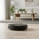 Robô aspirador Xiaomi limpando sala