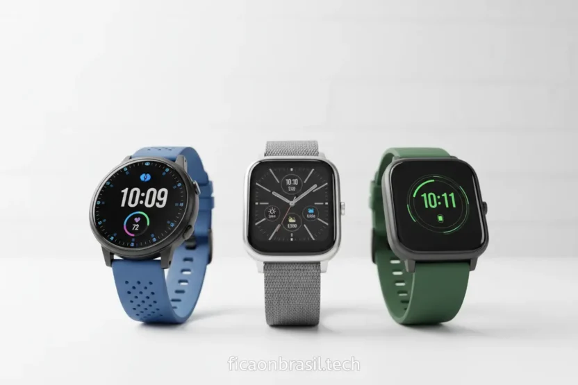 Seleção dos três melhores smartwatches custo-benefício