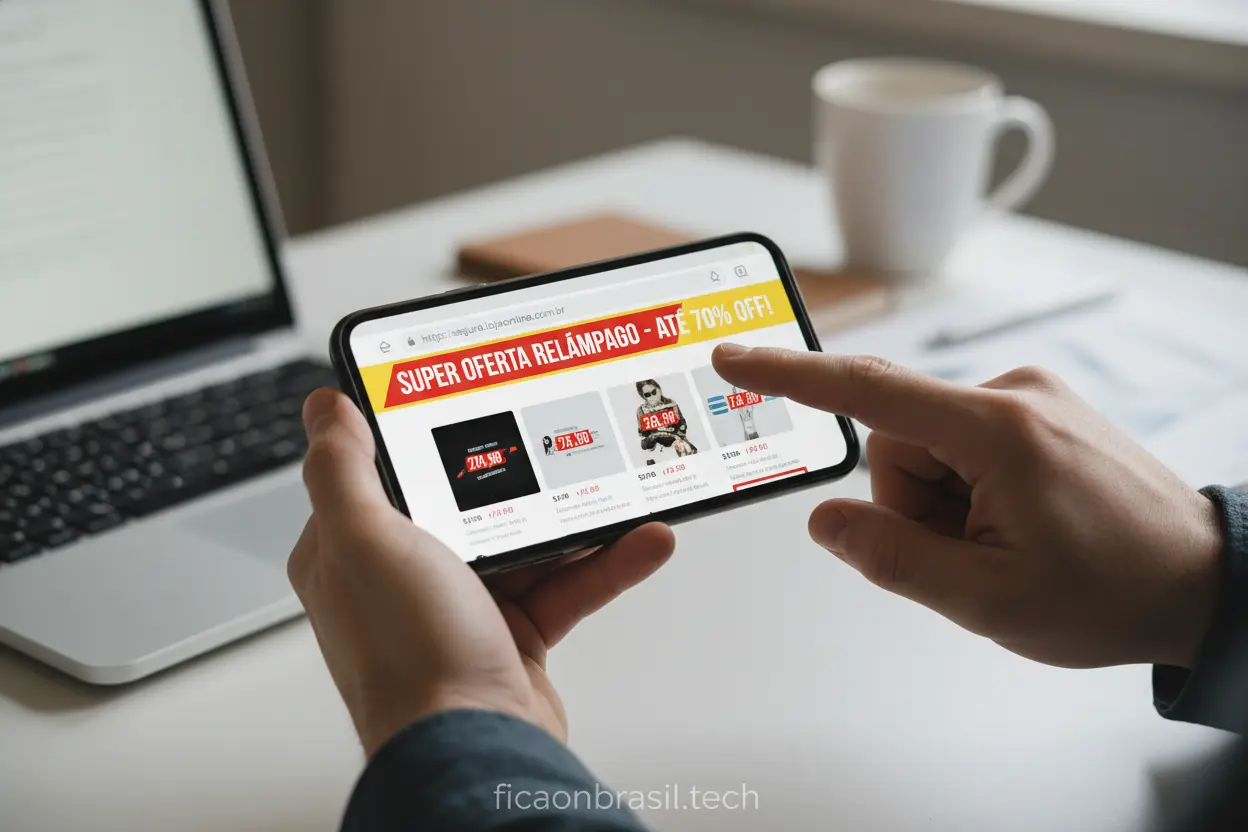 Verificação de segurança em oferta de smartphone