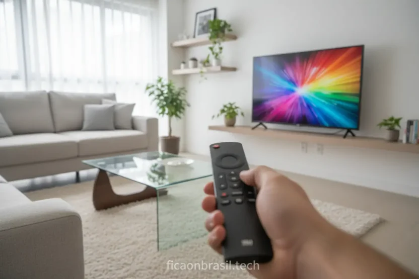 Televisão Xiaomi S40C em sala moderna