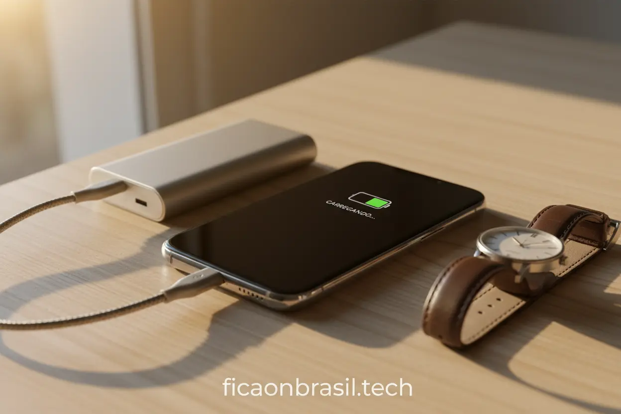 Carregamento e bateria em um iPhone de nova geração