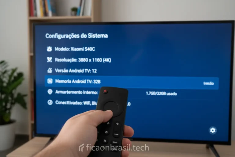 Xiaomi S40C ficha técnica na tela da TV