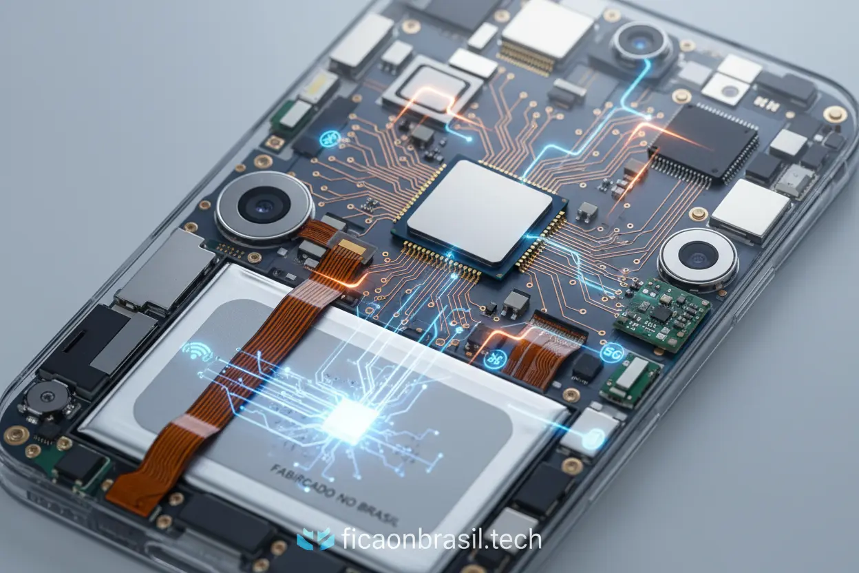 Componentes tecnológicos avançados do iPhone 17.