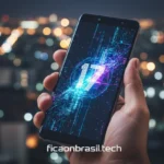 Smartphone futurista representando o iPhone 17 lançamento.