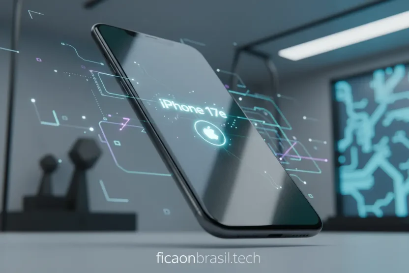 iPhone 17e em destaque com design futurista