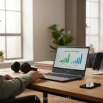 Pessoa comparando modelos de notebook Dell em tela