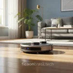 Robo aspirador Xiaomi limpando sala