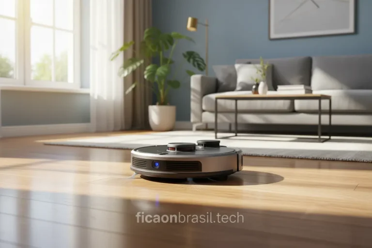 Robo aspirador Xiaomi limpando sala