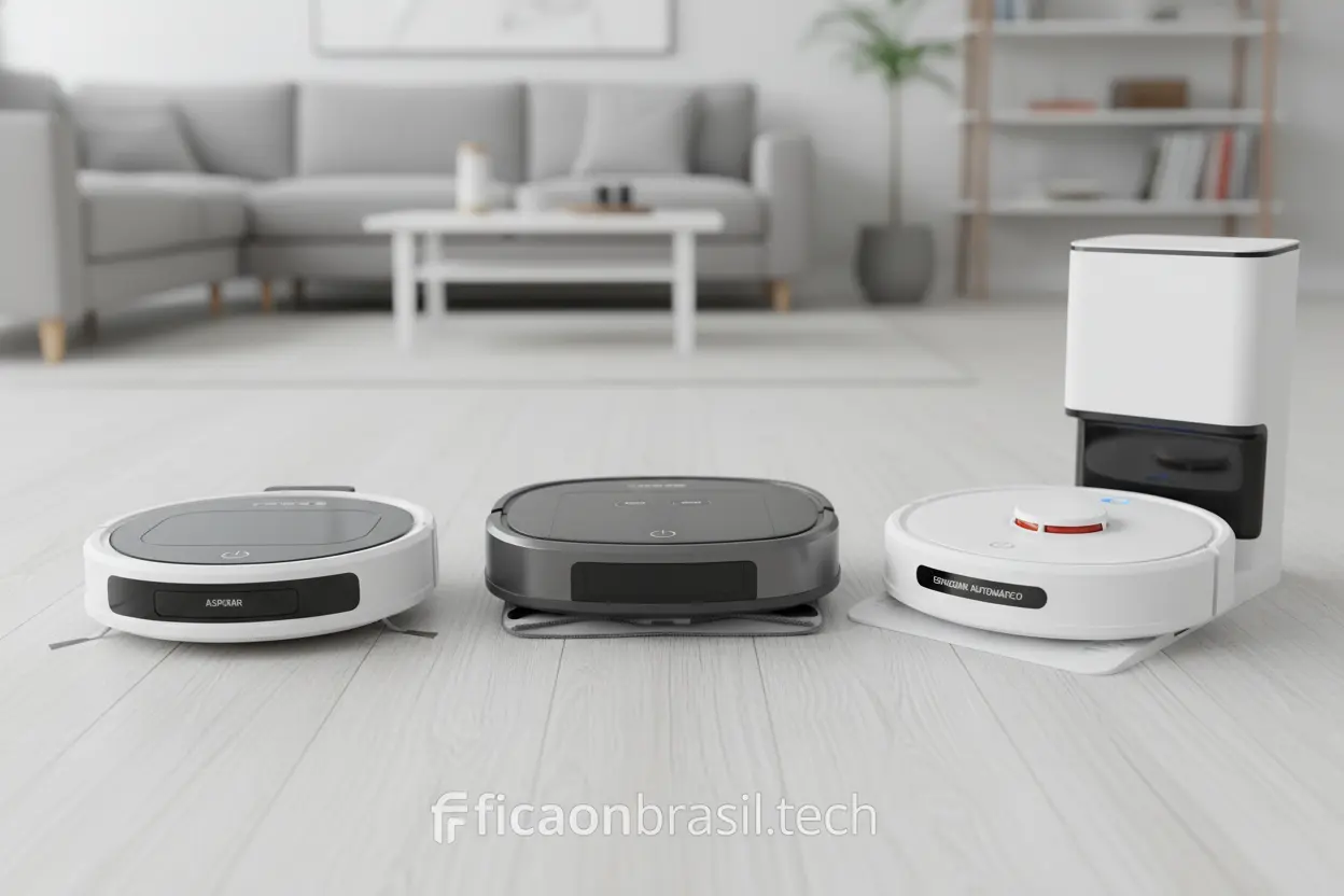 Tipos de Robôs Aspiradores Comparação de tipos de aspirador automático para apartamento