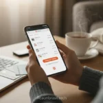Mãos segurando celular com carrinho de compras e cadeado, simbolizando dicas para comprar online seguro.