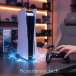 PlayStation 5 console em um ambiente moderno