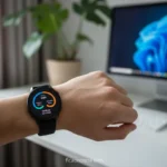Pessoa usando Samsung Galaxy Watch no pulso