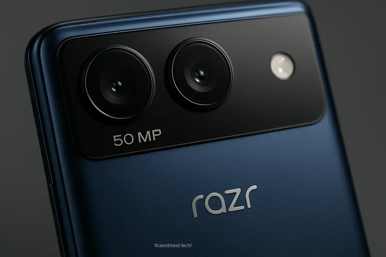 Câmeras de 50 MP do Razr 70 Ultra.