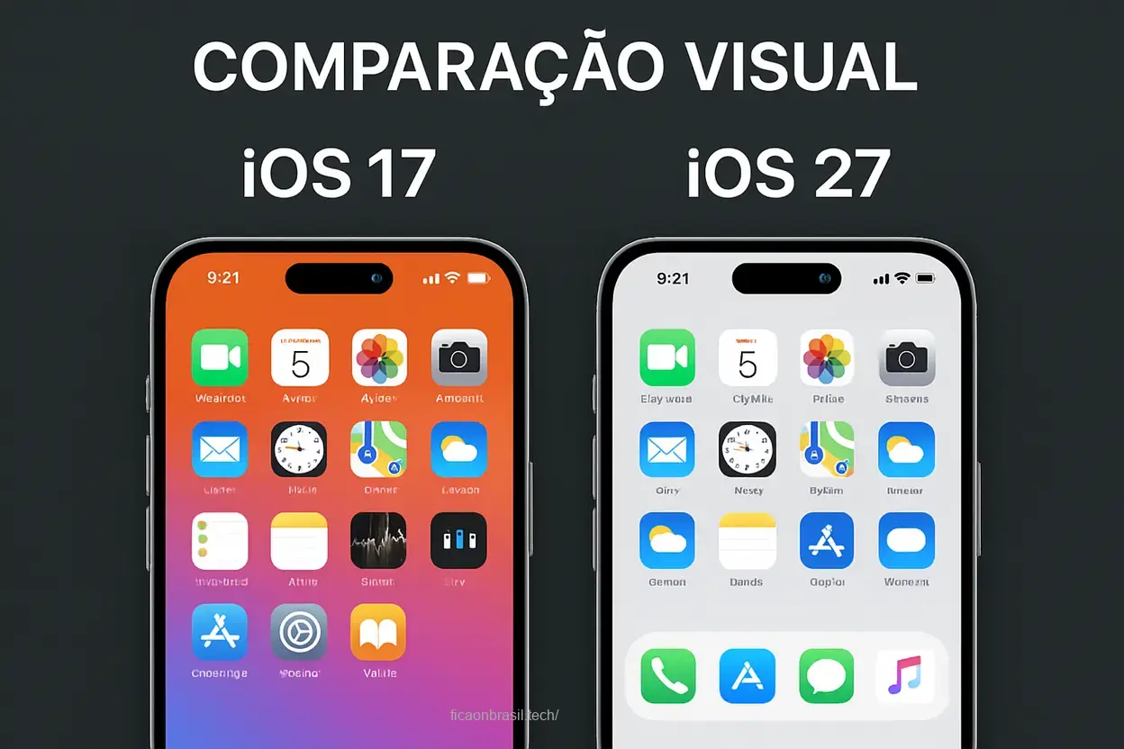 Comparativo iOS 27 vs Versões Anteriores Comparativo iOS 27 e versões anteriores