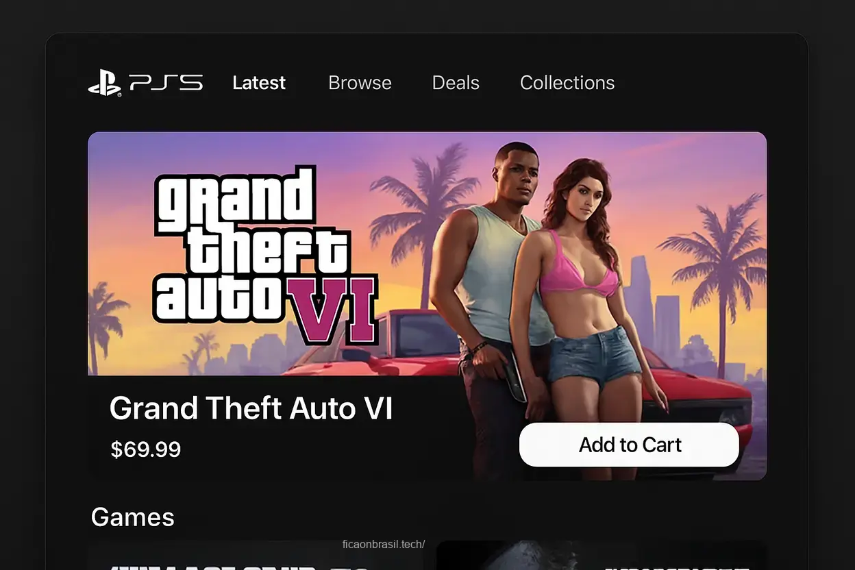 Edições disponíveis de GTA 6 Pré-venda de GTA 6 disponível no PS5.