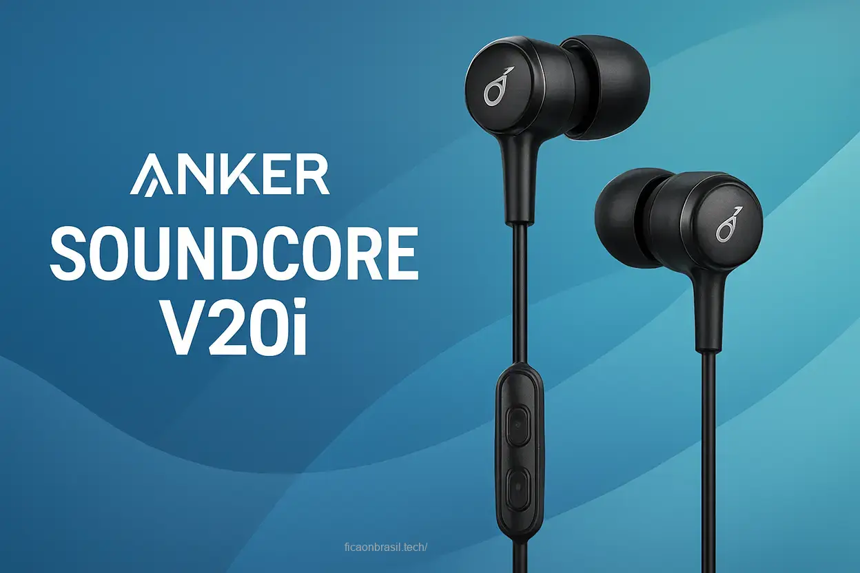 Fone de ouvido Anker Soundcore V20i durante o Esquenta Prime Day 2026.
