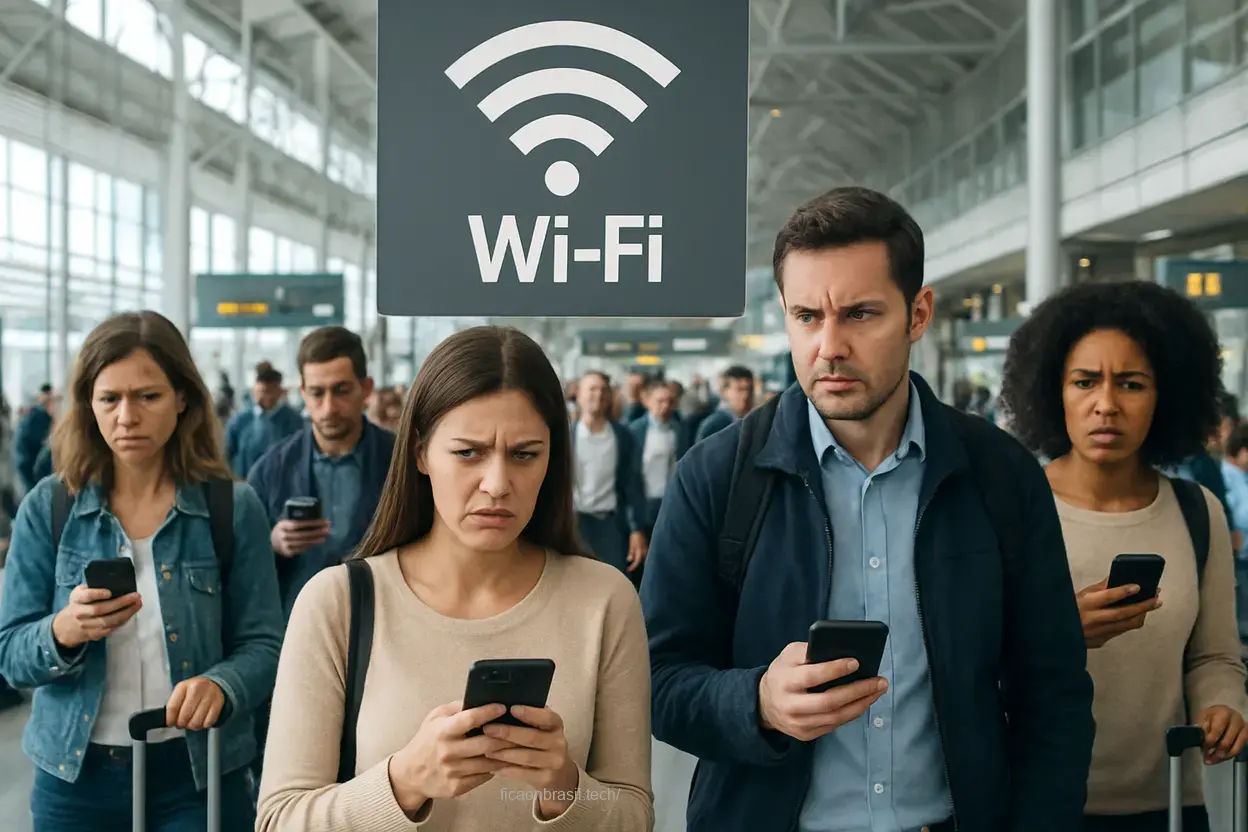 Golpes comuns em Wi-Fi público Wi-Fi público é seguro? Golpes comuns em aeroportos.