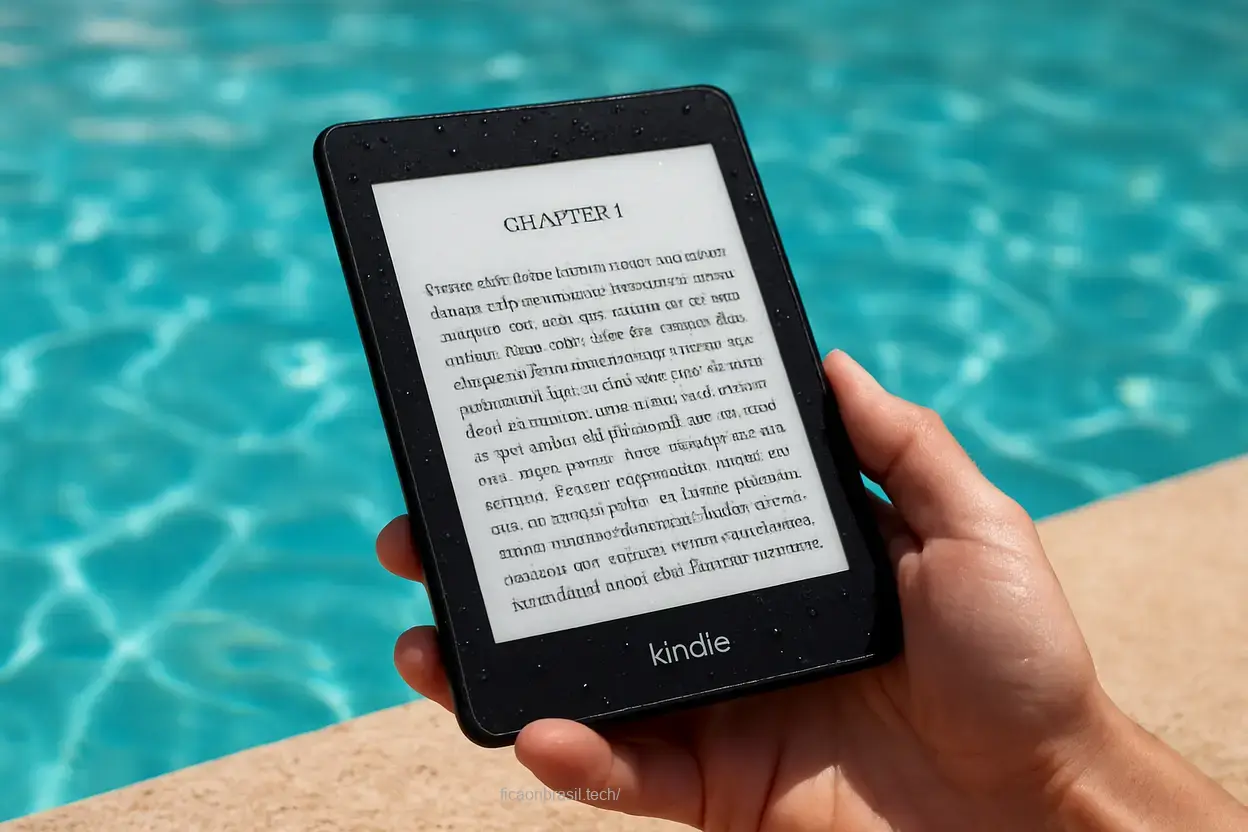 opções para comprar kindle paperwhite à beira da piscina.