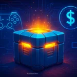 Representação de loot boxes em jogos eletrônicos.