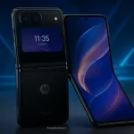 Motorola Razr 70 Ultra em um fundo moderno.