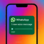 Novo widget do WhatsApp para mensagens de voz.