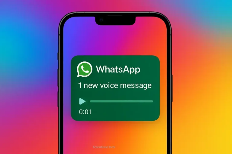 Novo widget do WhatsApp para mensagens de voz.