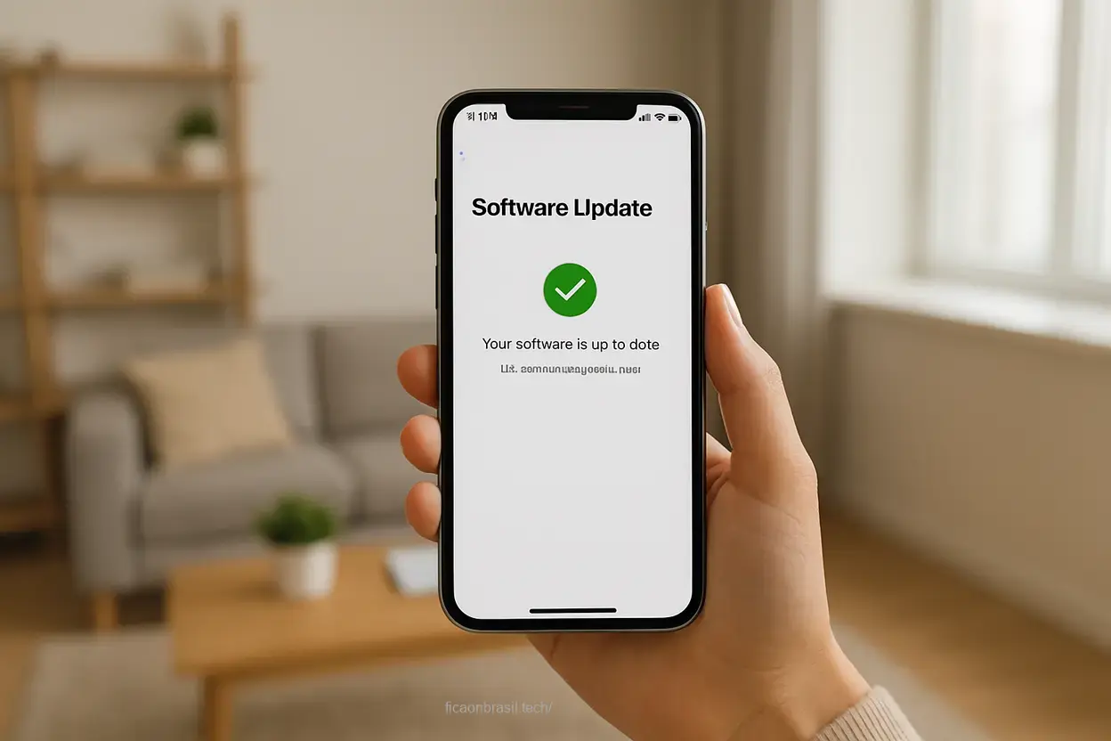 verificando atualizações do hyperos 3 no smartphone